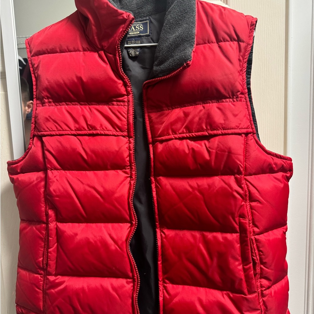 Bass Red Quilted Vest